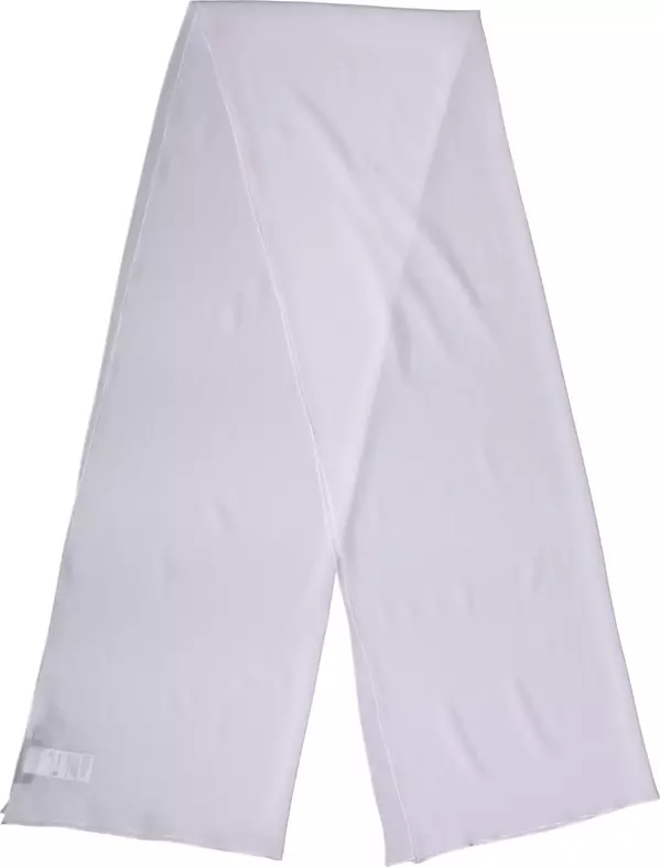 White Silk Neck Wrap Shawl Stole 200cm x 64cm Scarf