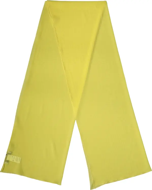 Yellow Silk Neck Wrap Shawl Stole 200cm x 64cm Scarf