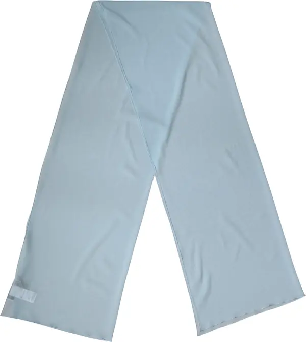 Light Blue Silk Neck Wrap Shawl Stole 200cm x 64cm Scarf