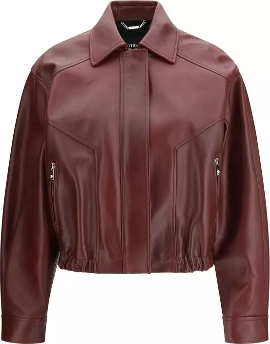Bordeaux Calf Leather Bos Taurus Leather Jacket