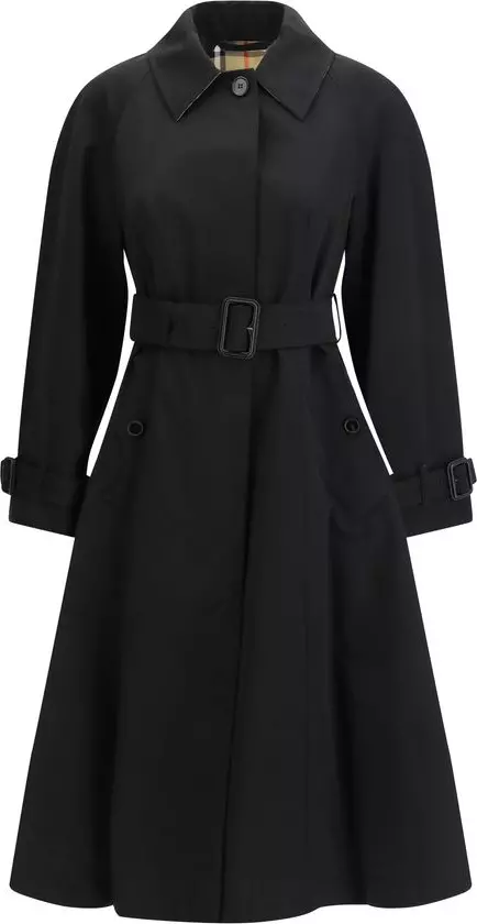 Black Cotton Trench Coat