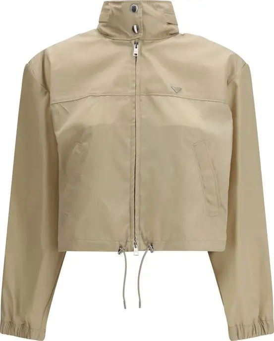 Beige Recycled Polyamide Shell Jacket