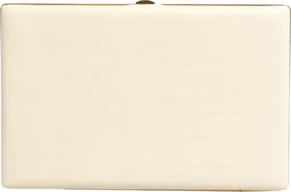 White Lambskin Leather Clutch Evening Women Purse Bag