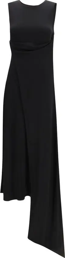 Black Viscose Casual Dress