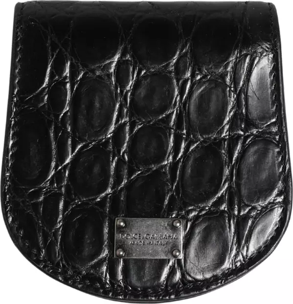 Black Exotic Skin Condom Case Holder Pocket Wallet