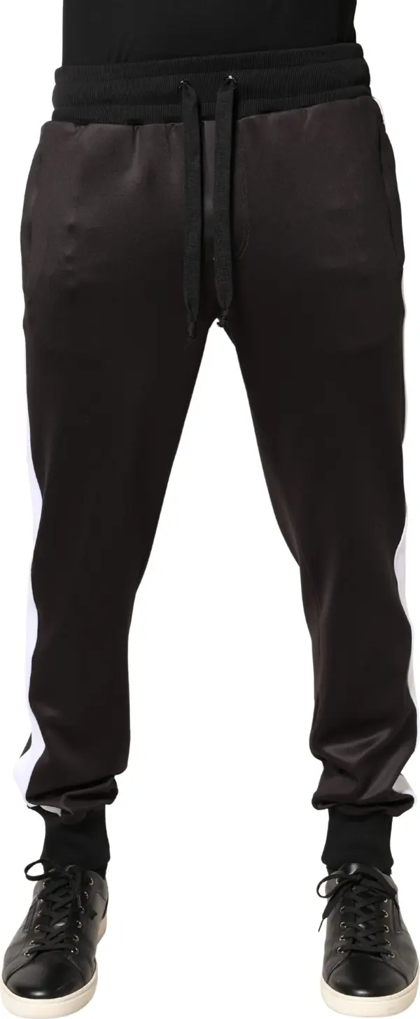 Brown Polyester Skinny Jogger Trouser Pants