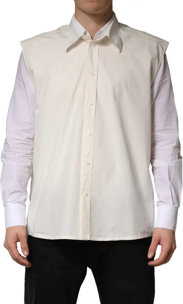 White MARTINI Cotton Men Dress Formal Shirt