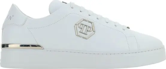 White Calf Leather Bos Taurus Low Top Sneakers