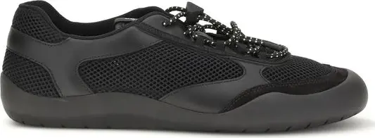 Black Polyester Athletic Sneakers