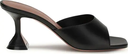 Black Calf Leather Bos Taurus Stiletto Heel Sandals