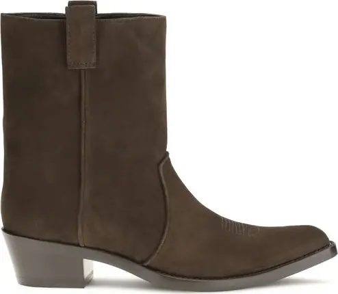 Brown Calf Leather Bos Taurus Ankle Boots
