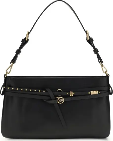 Black Calf Leather Bos Taurus Shoulder Bag