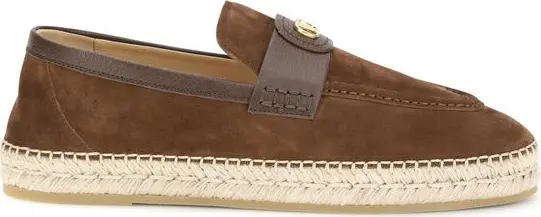 Brown Calf Leather Bos Taurus Espadrilles