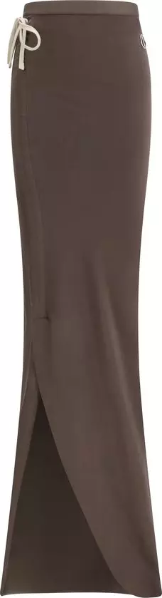 Brown Cotton Long Skirt
