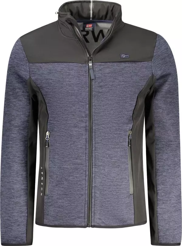 Blu Polyester Men Jacket