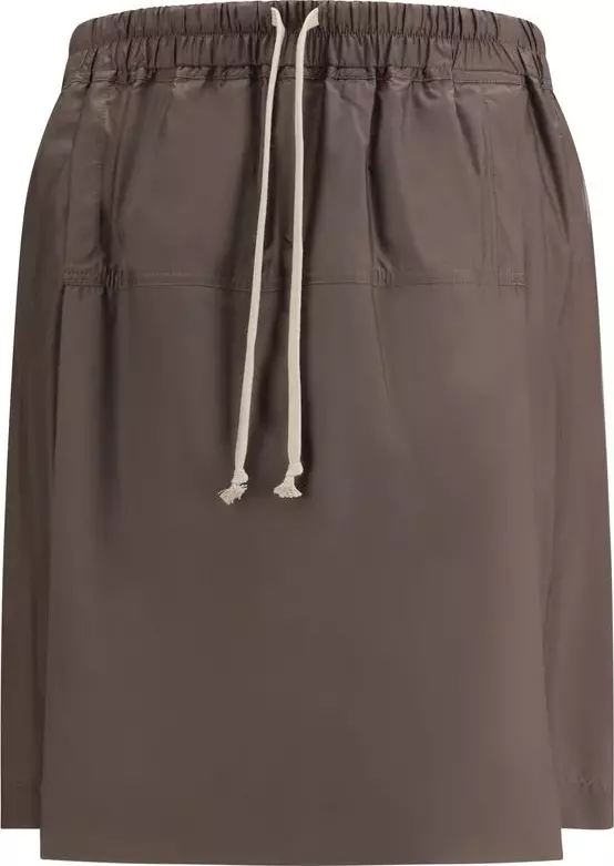 Brown Polyester Bermuda Shorts