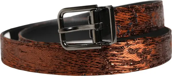 Men Brown Classic Polyester Metal Buckle Belt