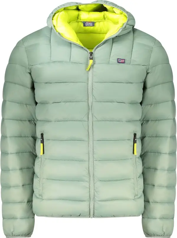 Green Polyamide Men Jacket