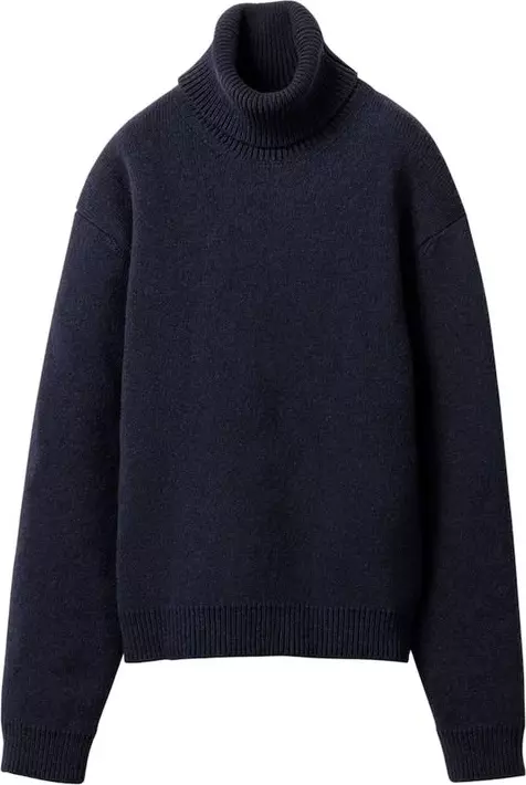 Blue Cashmere Turtleneck