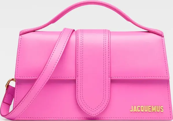 Neon Pink Leather Le Grand Bambino Handbag