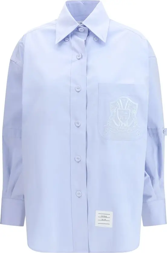 Blue Cotton Pattern Shirt