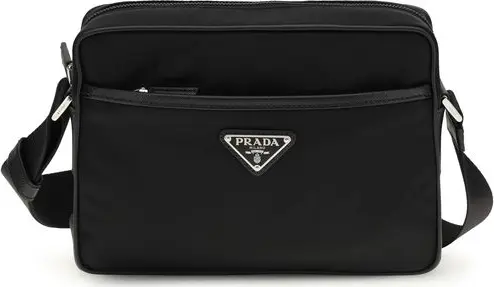 Black Recycled Polyamide Shoulder Bag