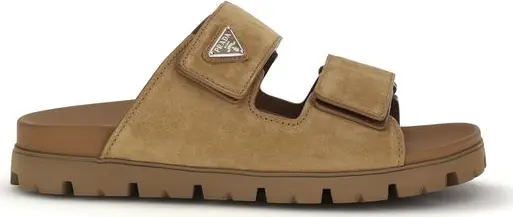 Brown Calf Leather Bos Taurus Strap-On Sandals