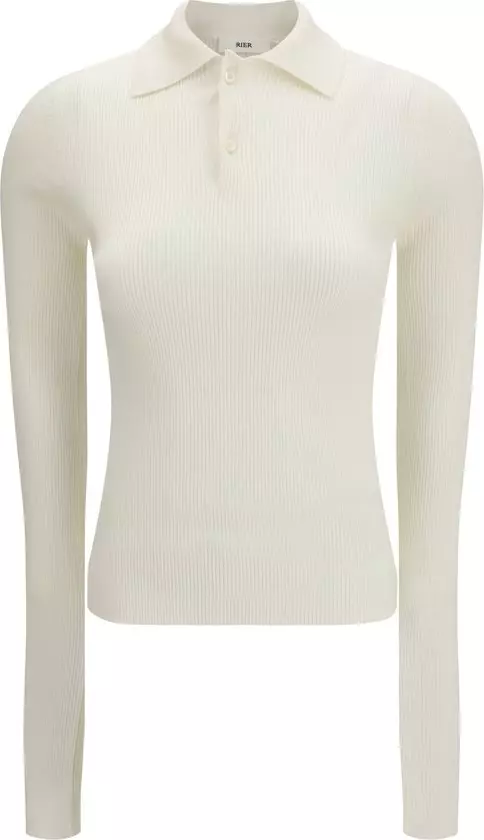 White Silk Polo Shirt