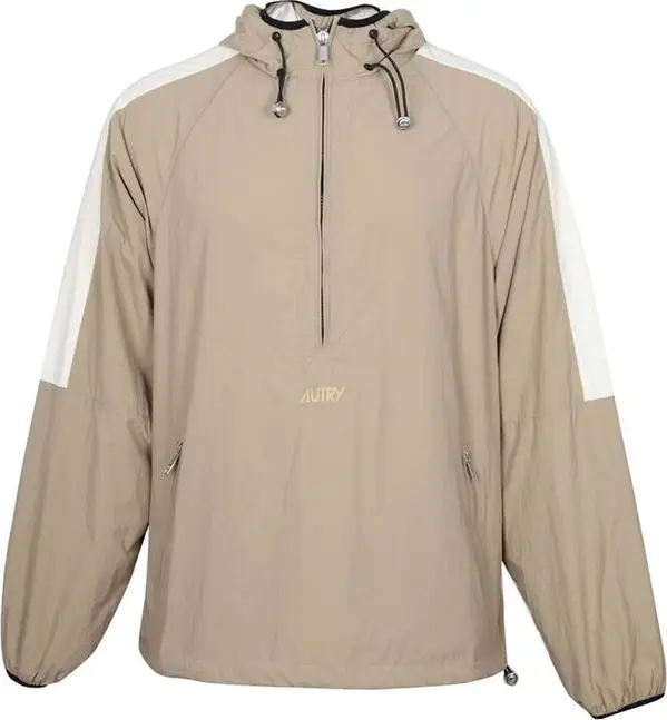 Beige Nylon Shell Jacket