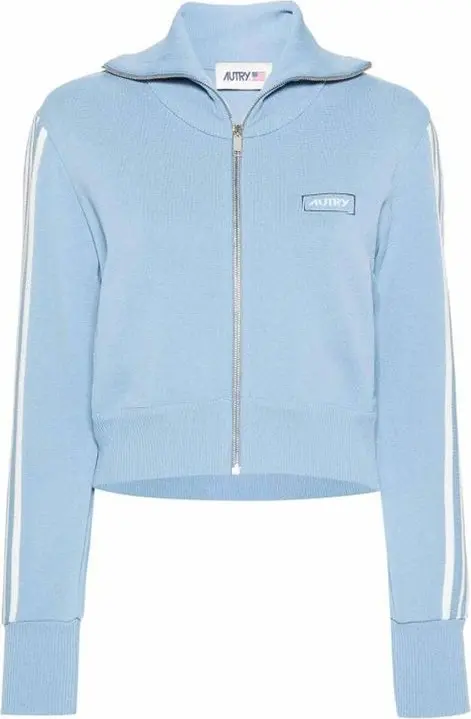 Blue Nylon Cardigan