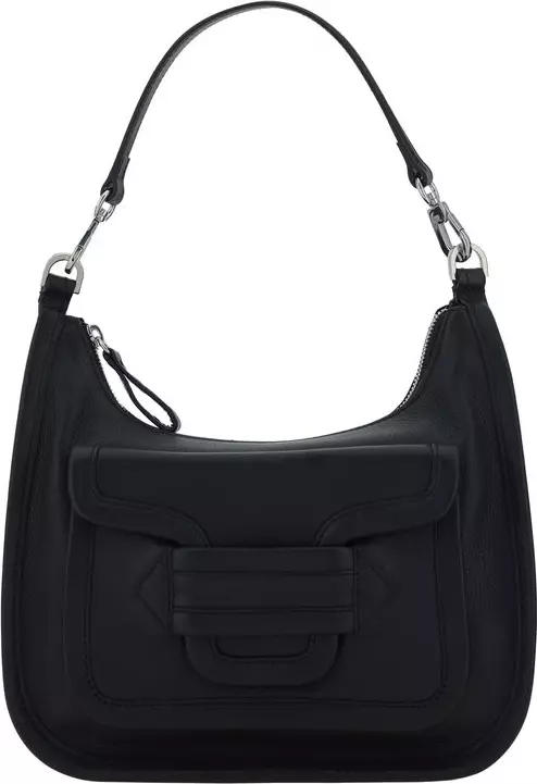 Black Calf Leather Bos Taurus Shoulder Bag