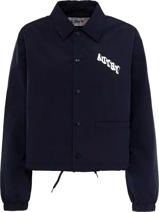 Blue Polyester Shell Jacket