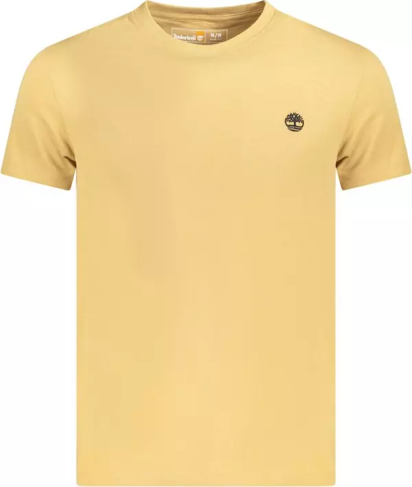 Beige Cotton Men T-Shirt
