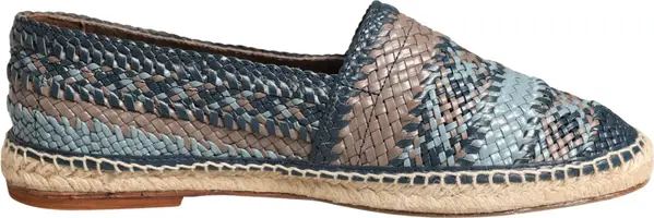 Blue Gray Slip On Buffalo Espadrille Shoes
