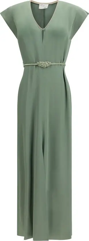 Bicolor Viscose Casual Dress