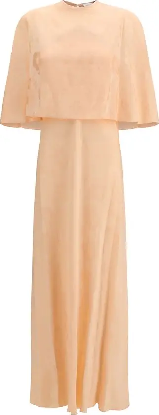 Orange Viscose Casual Dress