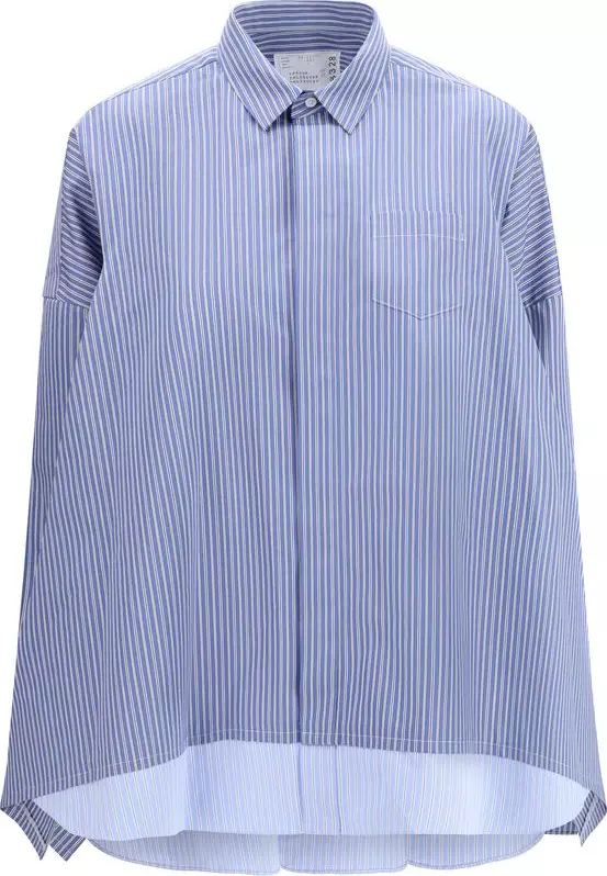 Blue Cotton Pattern Shirt