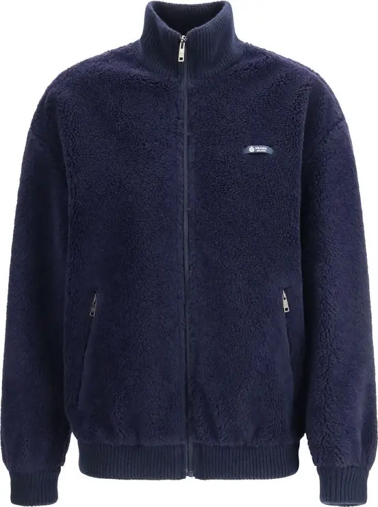 Blue Polyamide Full-Length Jacket