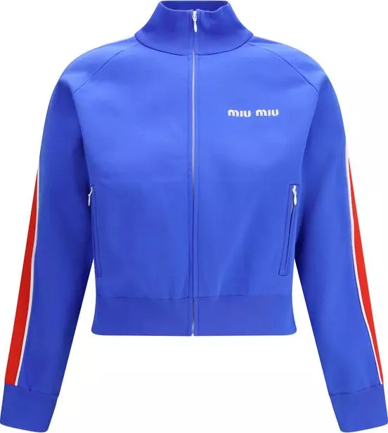 Blue Polyamide Sweatshirt