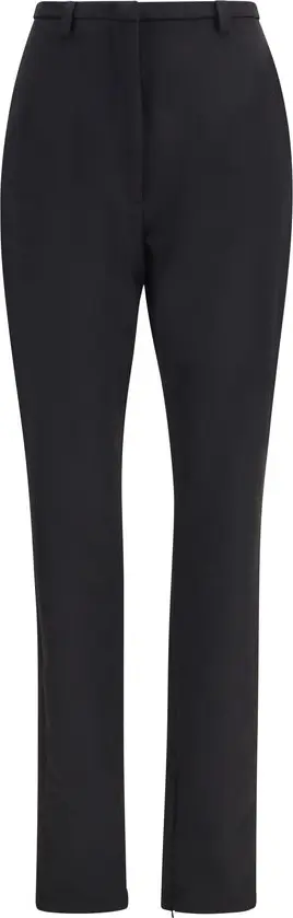 Black Polyester Skinny Pants