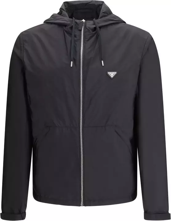Black Recycled Polyamide Shell Jacket