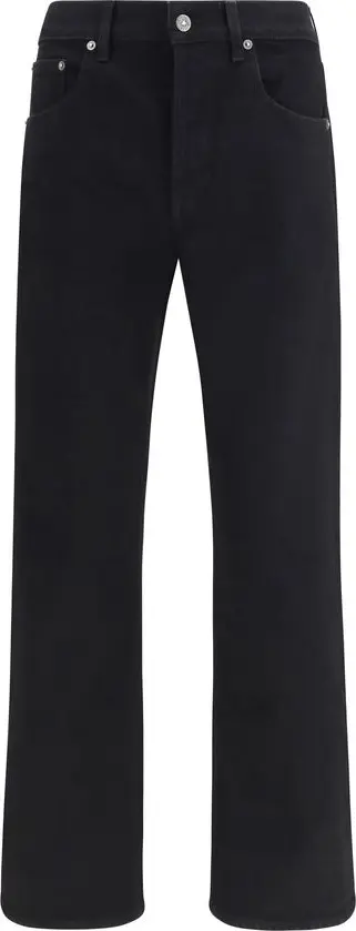 Black Cotton Slim Fit Jeans
