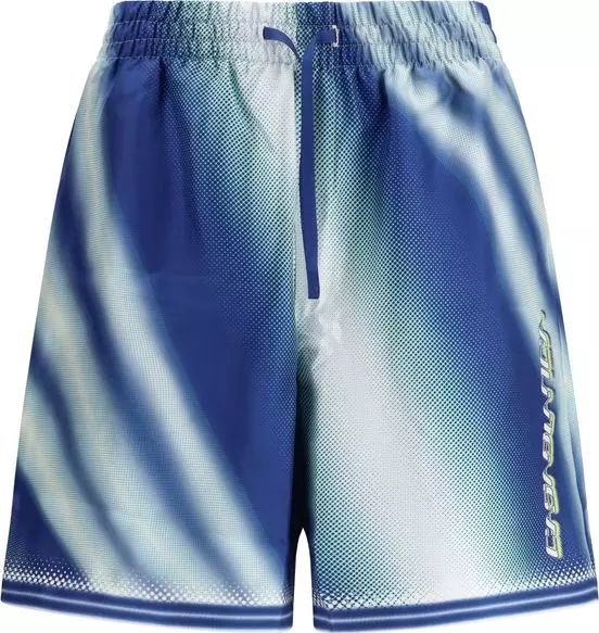 Blue Silk Bermuda Shorts