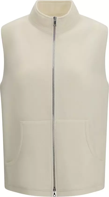 Beige Wool Oves Aries Sleeveless Jacket