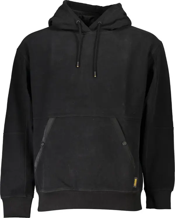 Black Cotton Mens Sweatshirt