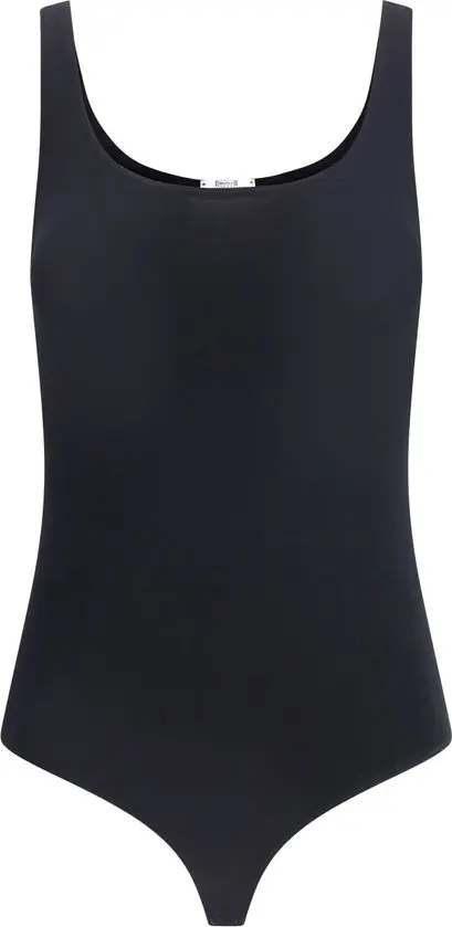 Black Cotton Bodysuit