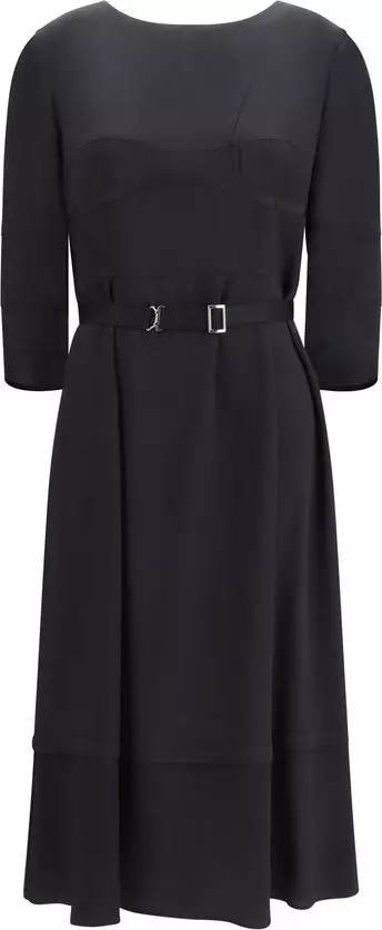 Black Acetate Casual Dress