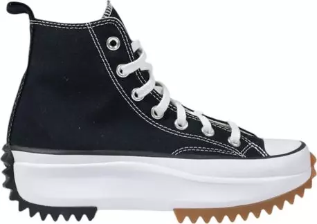 Black And White Fabric Chunky Sneakers