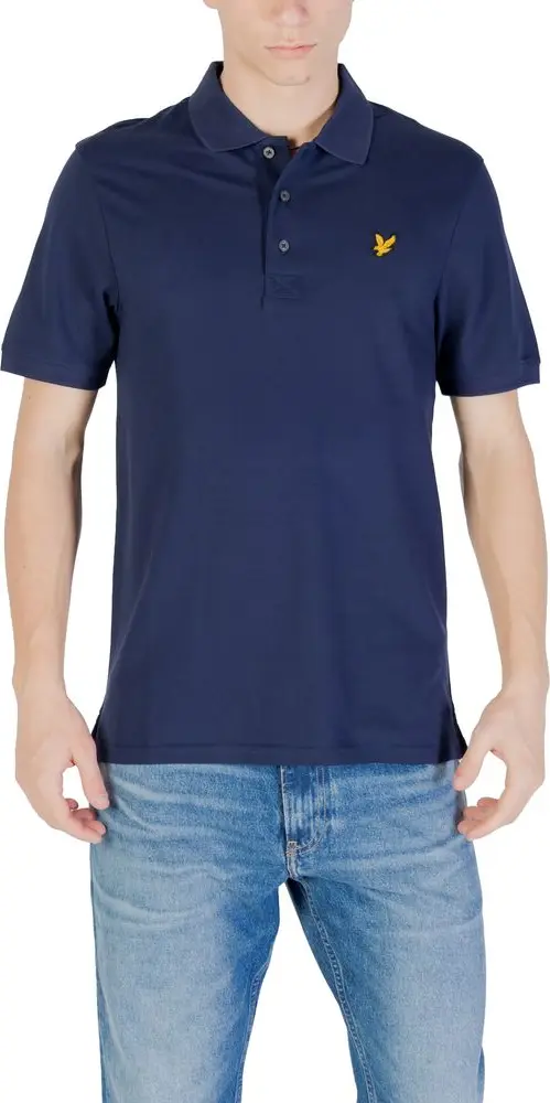 Blue Cotton Polo Shirt
