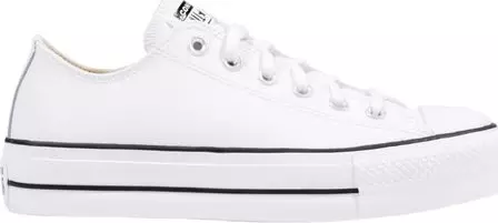 White Leather Platform Sneakers